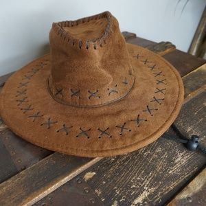Faux Suede Costume Cowboy Hat